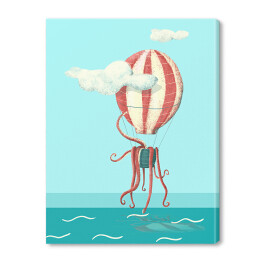 Obraz na płótnie Nad wodą - balon