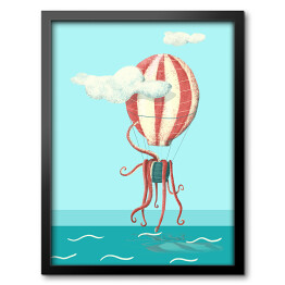 Obraz w ramie Nad wodą - balon