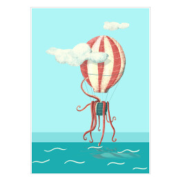 Plakat samoprzylepny Nad wodą - balon