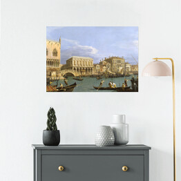 Plakat samoprzylepny Canaletto "View of the Riva degli Schiavoni, Venice"
