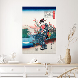 Plakat Utugawa Hiroshige Japońska kobieta Reprodukcja obrazu