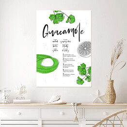 Plakat samoprzylepny Guacamole - wegańskie potrawy
