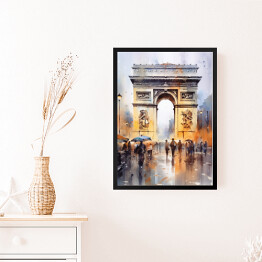 Obraz w ramie Łuk Triumfalny. Akwarela Paryż