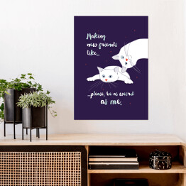 Plakat samoprzylepny Kotek - przyjaciele 