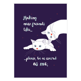 Plakat samoprzylepny Kotek - przyjaciele 