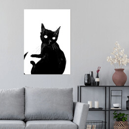 Plakat samoprzylepny Zaskoczony kociak