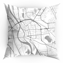 Poduszka Minimalistyczna mapa Opola