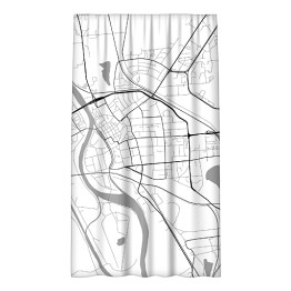 Zasłona Minimalistyczna mapa Opola