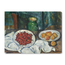 Paul Cezanne "Martwa natura z wiśniami i brzoskwiniami" - reprodukcja