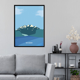 Plakat w ramie Ilustracja - Trzy Korony Pieniny, górski krajobraz
