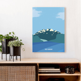 Obraz na płótnie Ilustracja - Trzy Korony Pieniny, górski krajobraz