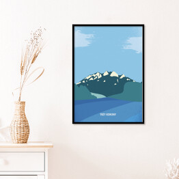 Plakat w ramie Ilustracja - Trzy Korony Pieniny, górski krajobraz