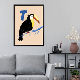 Obraz w ramie Alfabet - T jak tukan