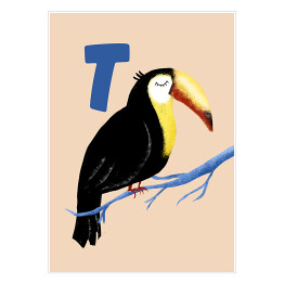Plakat samoprzylepny Alfabet - T jak tukan