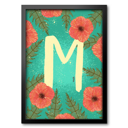 Obraz w ramie Alfabet - M jak mak