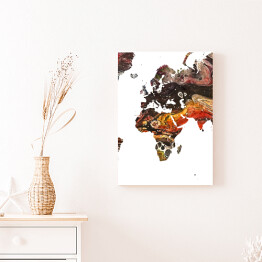 Obraz klasyczny Kolorowa mapa świata z motywem abstrakcyjnym