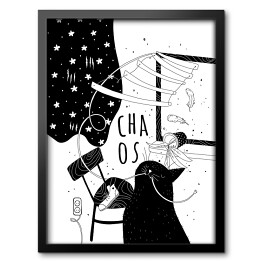 Obraz w ramie Ilustracja - chaos