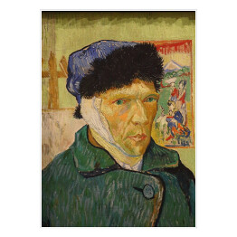 Plakat samoprzylepny Vincent van Gogh Autoportret z zabandażowanym uchem Reprodukcja obrazu