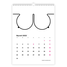 Kalendarz z piersiami biały