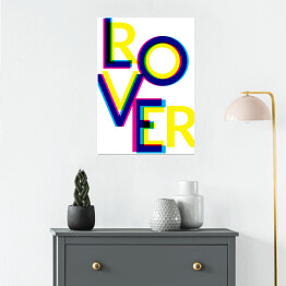Plakat Typografia - love, rover, rower