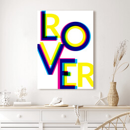 Obraz klasyczny Typografia - love, rover, rower