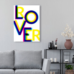 Obraz klasyczny Typografia - love, rover, rower