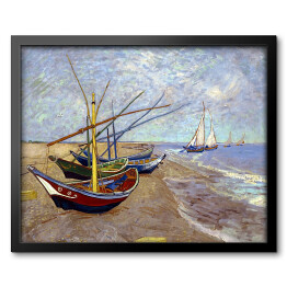 Obraz w ramie Vincent van Gogh "Łodzie na plaży" - reprodukcja