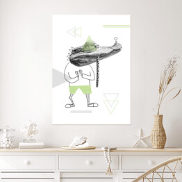 Plakat Zwierzęta w ludzkiej postaci - aligator