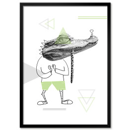 Plakat w ramie Zwierzęta w ludzkiej postaci - aligator