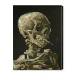 Obraz na płótnie Vincent van Gogh "Czaszka z palącym się papierosem" - reprodukcja