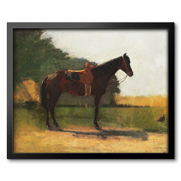 Obraz w ramie Winslow Homer Saddle Horse in Farm Yard Reprodukcja