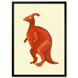 Plakat w ramie Prehistoria - dinozaur Parazaurolof