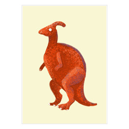 Plakat samoprzylepny Prehistoria - dinozaur Parazaurolof