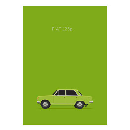 Plakat Polskie samochody - FIAT 125p