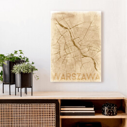 Obraz klasyczny Mapa Warszawy retro