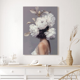 Obraz klasyczny Dziewczyna w kwiatach portret