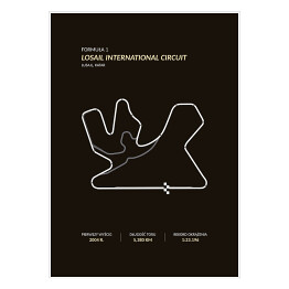 Plakat samoprzylepny Losail International Circuit - Tory wyścigowe Formuły 1