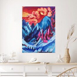 Plakat Zimowy krajobraz w świetle księżyca E. L. Kirchner Reprodukcja obrazu