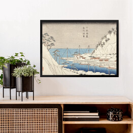 Obraz w ramie Utugawa Hiroshige Uraga w prowincji Sagami. Reprodukcja obrazu