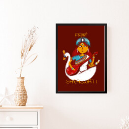 Obraz w ramie Saraswati - mitologia hinduska