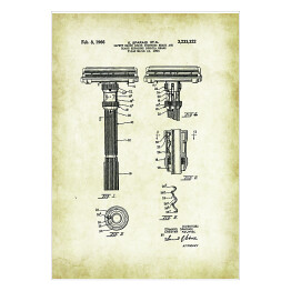 Plakat samoprzylepny E. Sparagi Et Al - patenty na rycinach vintage