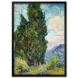 Plakat w ramie Vincent van Gogh Cyprysy. Reprodukcja