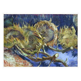 Plakat samoprzylepny Vincent van Gogh "Cztery zwiędłe słoneczniki" Reprodukcja