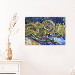 Plakat samoprzylepny Vincent van Gogh "Cztery zwiędłe słoneczniki" Reprodukcja