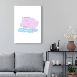 Obraz klasyczny Alfabet - H jak hipopotam