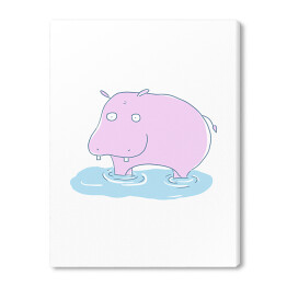 Obraz na płótnie Alfabet - H jak hipopotam