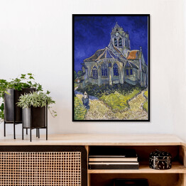 Plakat w ramie Vincent van Gogh "Kościół w Auvers-sur-Oise" - reprodukcja