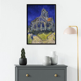 Plakat w ramie Vincent van Gogh "Kościół w Auvers-sur-Oise" - reprodukcja