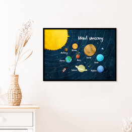 Ilustracja układ słoneczny, planety, kosmos