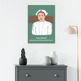 Plakat Irena Sendler - inspirujące kobiety - ilustracja